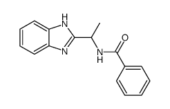 (D,L)-2-(1-benzoylaminoethyl)benzimidazole结构式