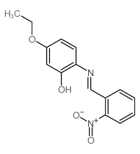 Phenol,5-ethoxy-2-[[(2-nitrophenyl)methylene]amino]- Structure