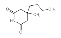2,6-Piperidinedione,4-butyl-4-methyl-结构式