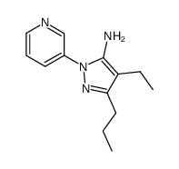 4-ethyl-5-propyl-2-pyridin-3-yl-2H-pyrazol-3-ylamine结构式