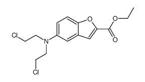 5-[双(2-氯乙基)氨基]-2-苯并呋喃羧酸乙酯结构式