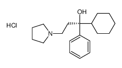 (1S)-1-cyclohexyl-1-phenyl-3-pyrrolidin-1-ylpropan-1-ol,hydrochloride Structure