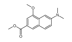 6-(二甲基氨基)-4-甲氧基-2-萘羧酸甲酯结构式