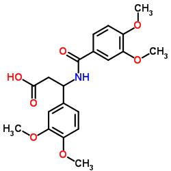 3-[(3,4-Dimethoxybenzoyl)amino]-3-(3,4-dimethoxyphenyl)propanoic acid Structure