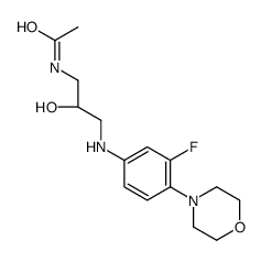N-[(2R)-3-[[3-Fluoro-4-(4-morpholinyl)phenyl]amino]-2-hydroxypropyl]acetamide structure
