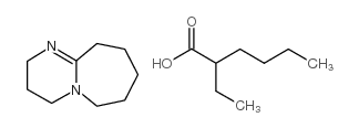 1,8-diazabicyclo[5.4.0]undec-7-ene, compound with 2-ethylhexanoic acid (1:1) Structure