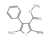 2-氨基-5-甲基-4-苯基噻吩-3-甲酸甲酯结构式
