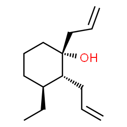 Cyclohexanol, 3-ethyl-1,2-di-2-propenyl-, (1R,2R,3S)- (9CI)结构式