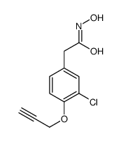 2-[3-Chloro-4-(2-propynyloxy)phenyl]acetohydroxamic acid结构式