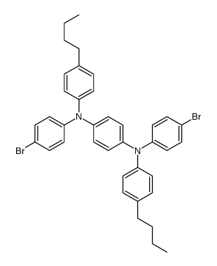 1-N,4-N-bis(4-bromophenyl)-1-N,4-N-bis(4-butylphenyl)benzene-1,4-diamine Structure
