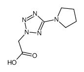 2-[5-(Pyrrolidin-1-yl)-2H-tetrazol-2-yl]ethanoic acid, 2-(Carboxymethyl)-5-(pyrrolidin-1-yl)-2H-tetrazole Structure