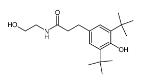3-(3,5-di-tert-butyl-4-hydroxyphenyl)-N-(2-hydroxyethyl)propionamide结构式