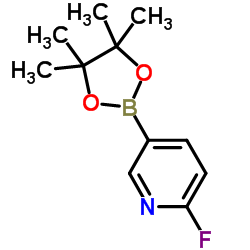 2-氟吡啶-5-硼酸频哪醇酯结构式