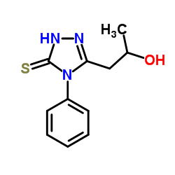 5-(2-Hydroxypropyl)-4-phenyl-2,4-dihydro-3H-1,2,4-triazole-3-thione Structure