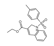 ethyl (E)-2-(((4-methylphenyl)sulfonamido)methyl)-3-phenylacrylate结构式