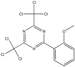 2-(2-甲氧基苯基)-4,6-双(三氯甲基)-1,3,5-三嗪结构式