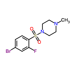 1-((4-broMo-2-fluorophenyl)sulfonyl)-4-Methylpiperazine Structure