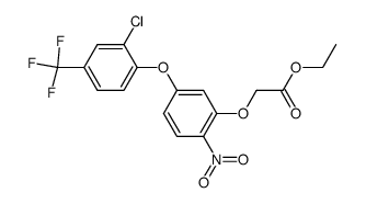 ethyl 2-(5-(2-chloro-4-(trifluoromethyl)phenoxy)-2-nitrophenoxy)acetate结构式