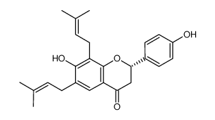7,4'-Dihydroxy-6,8-diprenylflavanone Structure