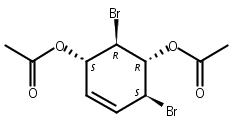 4-Cyclohexene-1,3-diol, 2,6-dibromo-, 1,3-diacetate, (1R,2R,3S,6S)-rel- Structure