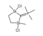 (1,3-dichloro-1,3-dimethyl-[1,3]disilolan-2-ylidene)-trimethyl-λ5-phosphane结构式