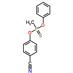 Methylphosphonothioic acid O-(4-cyanophenyl)O-phenyl ester Structure