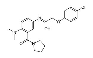2-(4-chlorophenoxy)-N-[4-(dimethylamino)-3-(pyrrolidine-1-carbonyl)phenyl]acetamide Structure