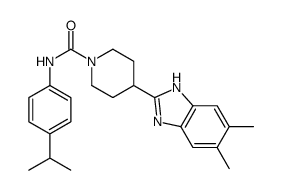 1-Piperidinecarboxamide,4-(5,6-dimethyl-1H-benzimidazol-2-yl)-N-[4-(1-methylethyl)phenyl]-(9CI)结构式