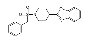 Benzoxazole, 2-[1-[(phenylmethyl)sulfonyl]-4-piperidinyl]- (9CI)结构式