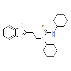 Thiourea, N-[2-(1H-benzimidazol-2-yl)ethyl]-N,N-dicyclohexyl- (9CI) structure