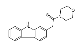 2-(9H-carbazol-2-yl)-1-morpholin-4-ylethanethione结构式