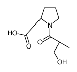(2S)-1-[(2R)-3-hydroxy-2-methylpropanoyl]pyrrolidine-2-carboxylic acid结构式