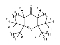 4-oxo-2,2,6,6-tetra(2H3)methyl-(3,3,5,5-(2H4),1-15N)piperidine Structure