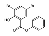 苯基 3,5-二溴-2-羟基苯甲酸结构式