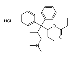 dimethyl-(2-methyl-3,3-diphenyl-4-propanoyloxyhexyl)azanium,chloride Structure