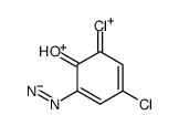 3,5-dichloro-2-hydroxybenzenediazonium Structure