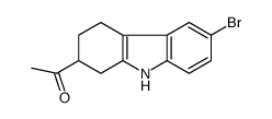 1-(6-bromo-2,3,4,9-tetrahydro-1H-carbazol-2-yl)ethanone结构式