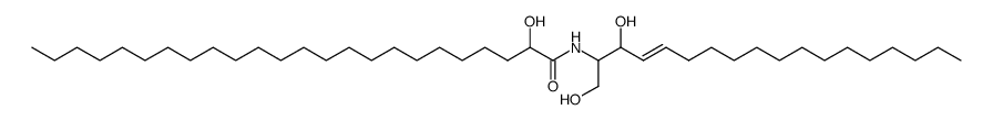N-(2'-(R)-羟基木犀酰基)-D-赤型-鞘氨醇结构式