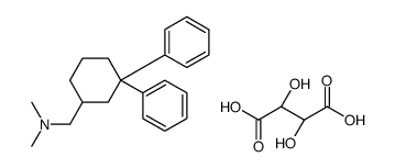 (2R,3R)-2,3-dihydroxybutanedioic acid,1-(3,3-diphenylcyclohexyl)-N,N-dimethylmethanamine Structure