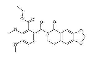 2,3-dimethoxy-6-(5-oxo-7,8-dihydro-5H-[1,3]dioxolo[4,5-g]isoquinoline-6-carbonyl)-benzoic acid ethyl ester Structure