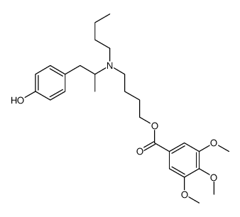 3,4,5-Trimethoxybenzoic acid 4-[N-butyl-N-(4-hydroxy-α-methylphenethyl)amino]butyl ester structure