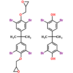 4,4'-(2,2-Propanediyl)bis(2,6-dibromophenol)-2,2'-{2,2-propaned iylbis[(2,6-dibromo-4,1-phenylene)oxymethylene]}dioxirane (1:1) Structure