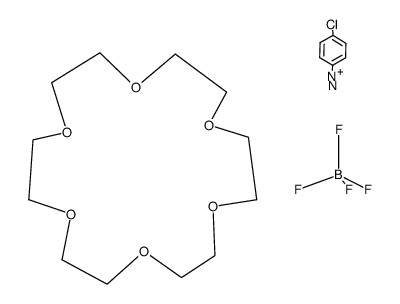 18-crown-6/p-chlorobenzenediazonium tetrafluoroborate complex Structure
