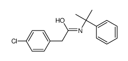2-(4-chlorophenyl)-N-(2-phenylpropan-2-yl)acetamide结构式