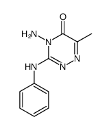 4-AMINO-3-ANILINO-6-METHYL-4,5-DIHYDRO-1,2,4-TRIAZIN-5-ONE结构式