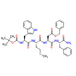 Boc-(Asp(OBzl)16)-Gastrin I (13-17) (human)结构式