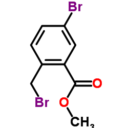 5-溴-2-溴甲基苯甲酸甲酯结构式
