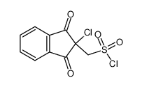 (2-Chlor-1,3-dioxo-indan-2-yl)-methansulfonylchlorid结构式