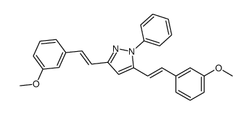 3,5-bis[2-(3-methoxyphenyl)ethenyl]-1-phenylpyrazole结构式
