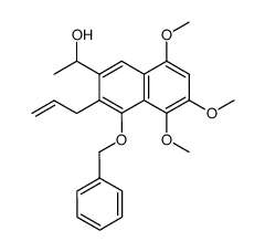 4-benzyloxy-2-(1''-hydroxyethyl)-5,6,8-trimethoxy-3-(prop-2'-enyl)-naphthalene结构式
